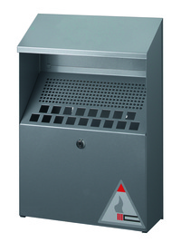Durable 3334 23 Popielnica naścienna metalowa 4 litrowa srebrna