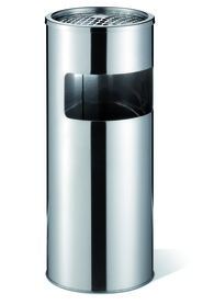 Durable 3373 23 Kosz na śmiecie okrągły z popielnicą 17+2 l. stal nierdzewna