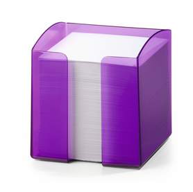 TREND Durable 1701682992 Pojemnik 90x90mm z 800 karteczkami fiolet-przezroczysty