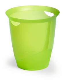 TREND Durable 1701710017 Plastikowy kosz na śmieci 16 litrowy zielono-przezrocz.