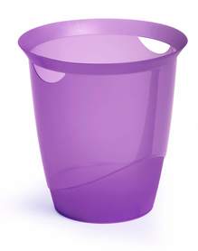 TREND Durable 1701710992 Plastikowy kosz na śmieci 16 litrowy fioletowy-przezrocz.