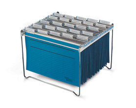 Durable 3123 23 Stojak na teczki zawieszane z prętów stalowych chromowany