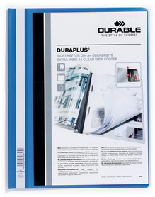Durable 2579 06 DURAPLUS Skoroszyt prezentacyjny z krystaliczną przednią kieszenią niebieski