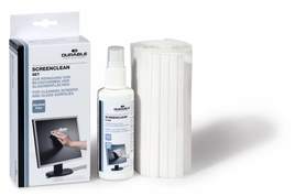 Durable 5707 Zestaw płyn 125ml i 20 chusteczek do czyszczenia ekranów SCREENCLEAN 