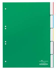 Durable 6220 05 Przekładki PP A4 zielone z wsuwanymi indeksami 5 szt.