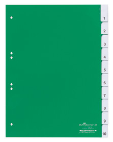 Durable 6221 05 Przekładki PP A4 zielone z wsuwanymi indeksami 10 szt.