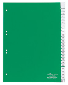 Durable 6224 05 Przekładki PP A4 zielone z wsuwanymi indeksami 25 szt.