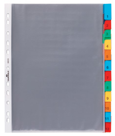 Durable 6633 Przekładki-kieszenie kpl.12 indeksy wsuwane kolorowe