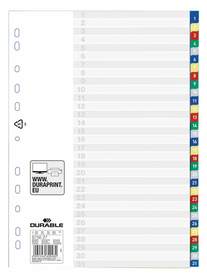 Durable 6756 27 Przekładki z tworzywa, indeksy 1-31 tłoczone wielokolorowe
