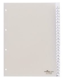 Durable 6824 19 Przekładki PP A4 przezroczyste z wymiennymi indeksami 25 szt.
