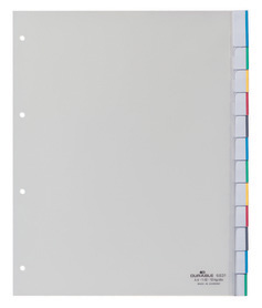Durable 6831 19 Przekładki PP A4+ XL przezroczyste i wymienne indeksy 12 szt.