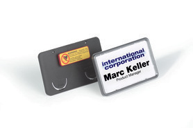 Durable 8129 01 Identyfikatory Clip Card 40 x 75 mm na magnes w ramce 25 szt.