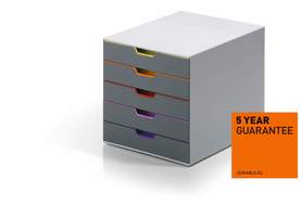 Durable 7605 27 VARICOLOR 5 pojemnik z 5 szufladkami