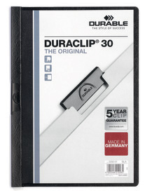 Durable 2200 01 Skoroszyt zaciskowy DURACLIP do 30 kartek czarny
