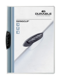 Durable 2260 01 Skoroszyt zaciskowy z klipsem odchylanym SWINGCLIP 30 czarny 