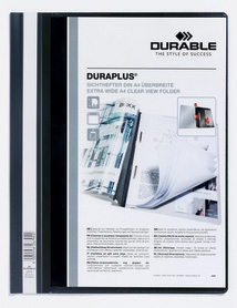 Durable 2579 01 DURAPLUS Skoroszyt prezentacyjny z krystaliczną kieszenią czarny