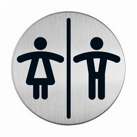 Durable 4920 23 PICTO piktogram samoprzylepny stalowy Damski Męski WC