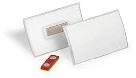 Durable 826019 Identyfikatory magnetyczne seria Click Fold rPP 54 x 90 mm op. 10 szt