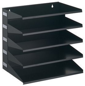 Durable 3360 01 Metalowy sorter do dokumentów 5 półek poziomy czarny