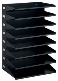 Durable 3361 01 Metalowy sorter do dokumentów 8 półek poziomy czarny
