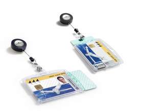 Durable 8224 19 Podwójne etui z akrylu z mechanizmem ściągającym 10 szt