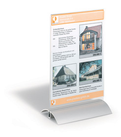 Durable 8588 19 Prezenter stołowy stojący aluminium i akryl wielkość formatu A5