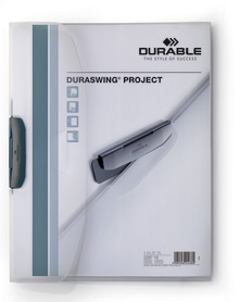 Durable 2287 19 Skoroszyt z klipsem DURASWING PROJECT przezroczysty matowy