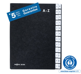 Pagna 2424604 Teczka skorowidz oprawa tekturowa 1-24 (A-Z) czarna 