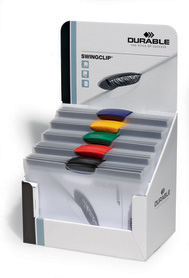 Durable 2260 00 Skoroszyty zaciskowe SWINGCLIP display 25 szt. mix