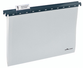 Durable 2563 10 Teczka zawieszana z tworzywa z metalową szyną szara 1 szt.