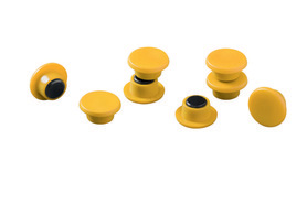 Durable 4701 04 Magnesy o średnicy 15 mm op. 8 szt żółte